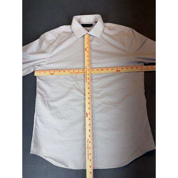 Tommy Hilfiger Slim Fit Stretch Button Down Long Sleeve Shirt Mens LG 16 - Picture 5 of 8